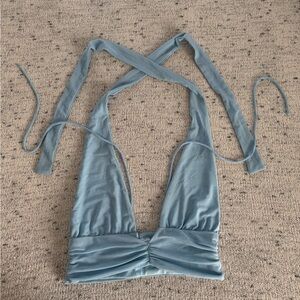 Blue Halter Top